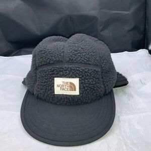 North Face Cragmont Fleece Cap Black Earflap Hat Unisex One Size Rare